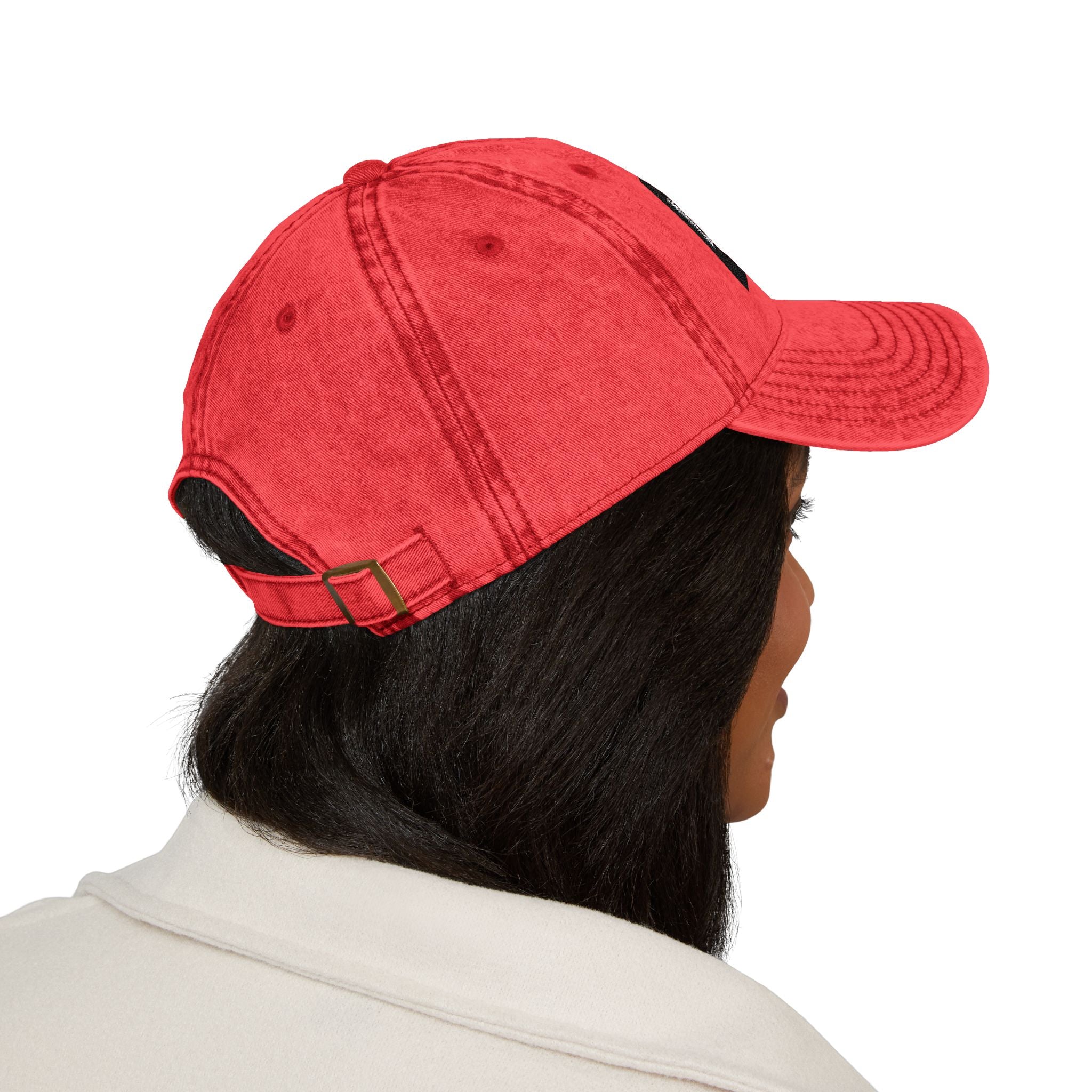 Boss Mode Vintage Cap — White Embroidered "BOSS MODE" Minimalist Hat